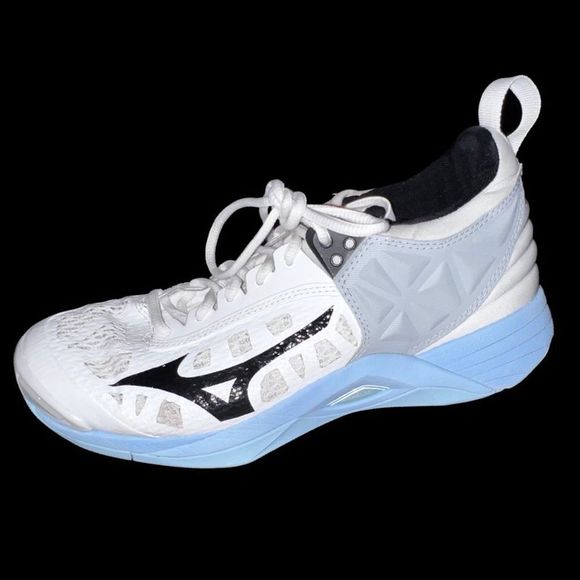 Mizuno Women's Wave Momentum Volleyball Shoe Size 9.5 Blue/Black/White - Picture 1 of 6